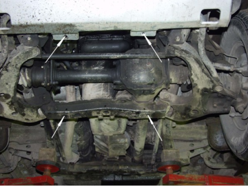 Proteção de cárter e caixa de velocidades em aço 2 mm (2.5 TD 4WD, apenas 1998–2003)