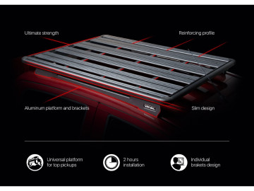 Rack de tejadilho modular RIVAL - Mitsubishi L200 2015+ (cabina dupla)