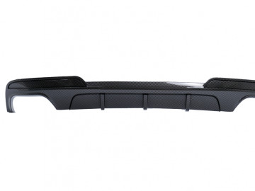 Rear Bumper Air Diffuser Double Outlet suitable for BMW 5 Series F10 F11 (2011-2017) M Sport Design Carbon Film