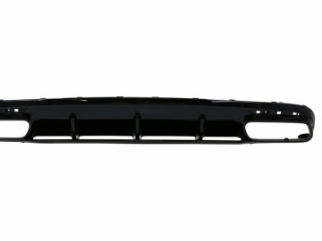 Rear Bumper Air Diffuser with Black Muffler Tips suitable for Mercedes S-Class C217 Coupe (2014-2020) S63 Facelift Design