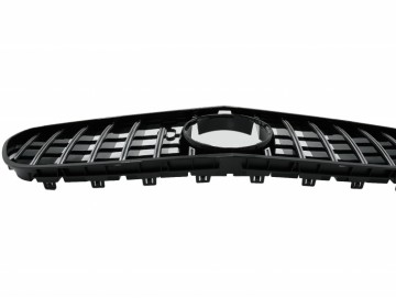 Rear Bumper Air Diffuser with Black Muffler Tips suitable for Mercedes S-Class C217 Coupe (2018-2020) and Central Grille S63 Facelift Design