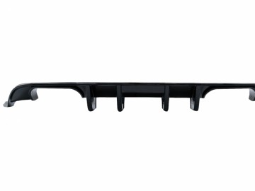 Rear Bumper Air Diffuser with Front Bumper Lip Extension Spoiler suitable for VW Golf 7.5 (2017-2019) R Look Piano Black