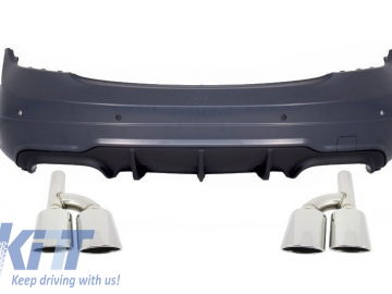 Rear Bumper Assembly suitable for MERCEDES C-Class W204 (07-14) Facelift C63 Design and Exhaust Muffler Tips