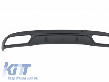 Rear Bumper Diffuser Mercedes C-Class W205 S205 (2014-2018) C63 Look Shadow Black suitable for Standard Bumper