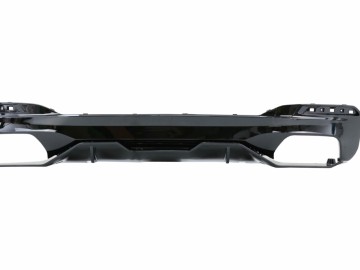 Rear Bumper Diffuser With Exhaust Tips suitable for BMW 5 Series G30 G31 Limousine/Touring (2017-up) M Performance Look Piano Black