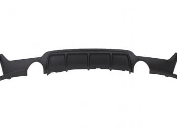 Rear Bumper Diffuser suitable for BMW F32 F33 F36 (2013-) Coupe Cabrio 4 Series M Performance Design Twin Single Outlet