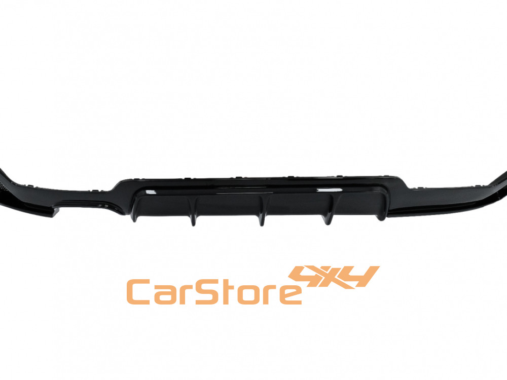 Rear Bumper Diffuser suitable for BMW 4 Series F32 F33 F36 (2013-2019)  Coupe Cabrio M Design Left Double Outlet Piano Black