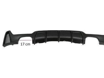 Rear Bumper Diffuser suitable for BMW 4 Series F32 F33 F36 (2013-2019) Coupe Cabrio M Design Twin Double Outlet