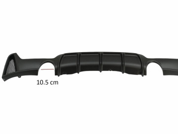 Rear Bumper Diffuser suitable for BMW 4 Series F32 F33 F36 (2013-2019) Coupe Cabrio M Design Twin Single Outlet
