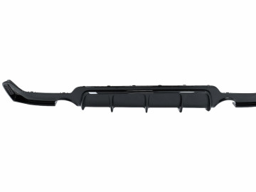 Rear Bumper Diffuser suitable for BMW 4 Series F32 F33 F36 (2013-2019) Coupe Cabrio M Design Twin Single Outlet Piano Black