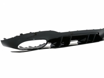 Rear Bumper Diffuser with Black Exhaust and Mirror Cover suitable for Mercedes A-Class V177 Sedan (09.2018-up)