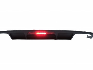 Rear Bumper Diffuser with Rear LED Fog Lamp suitable for MERCEDES CLS Sedan W218 (2011-2017) and Exhaust Muffler Tips Tail Pipes Only for AMG Sport Li