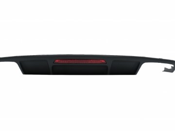 Rear Bumper Diffuser with Rear LED Fog Lamp suitable for MERCEDES CLS Sedan W218 (2011-2017) and Exhaust Muffler Tips Tail Pipes Only for AMG Sport Li