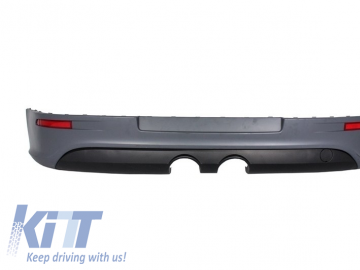 Rear Bumper Extension Complete Exhaust System suitable for VW Golf V 2003-2008 with Taillights Red/Smoke Dynamic R32 Look