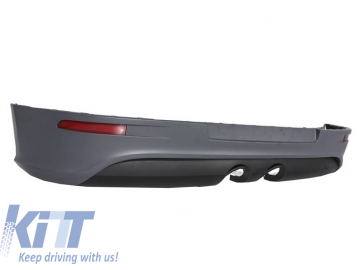 Rear Bumper Extension Complete Exhaust System suitable for VW Golf V 2003-2008 with Taillights Red/Smoke Dynamic R32 Look