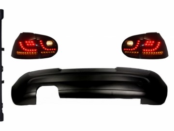 Rear Bumper Extension with LED Taillights Smoke and Side Skirts suitable for VW Golf 5 V (2003-2007) GTI Edition 30 Design