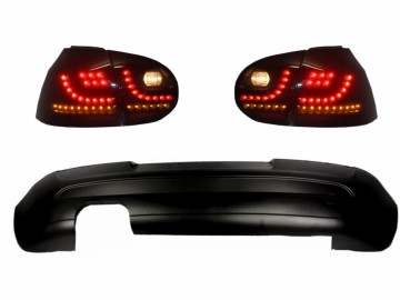Rear Bumper Extension with LED Taillights Smoke suitable for VW Golf 5 V (2003-2007) GTI Edition 30 Design