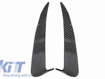 Rear Bumper Flaps Flics Side Fins suitable for Mercedes C Class W205 S205 (2014-2018) Carbon Film