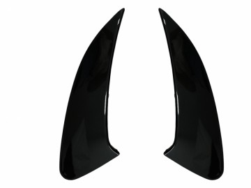 Rear Bumper Flaps Flics Side Fins suitable for Mercedes CLA Shooting Brake X118 CLA Coupe C118 (2019-up) Piano Black CLA 45S Design
