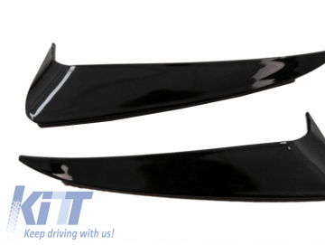 Rear Bumper Flaps Side Fins Flics suitable for MERCEDES C Class W205 S205 (2014-2018) Piano Black