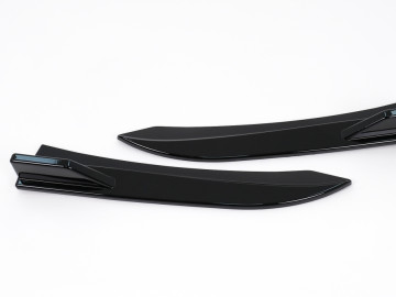 Rear Bumper Flaps Side Fins Flics suitable for BMW 3 Series F30 (2011-2019) Piano Black