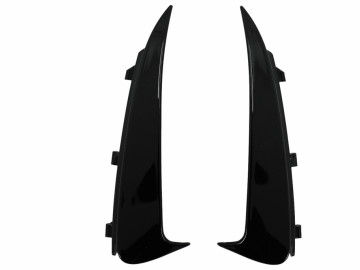 Rear Bumper Flaps Side Fins Flics suitable for Mercedes C Class W205 (2014-2020) Piano Black