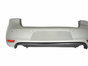 Rear Bumper Roof Spoiler with LED Brake Light suitable for VW Golf 6 VI (2008-2012) and Exhaust System GTI Design