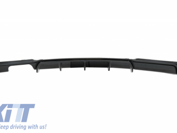 Rear Bumper Spoiler Piano Black Valance Diffuser suitable for BMW 3 Series F30 F31 (2011-up) M-Performance Design Left Double Outlet