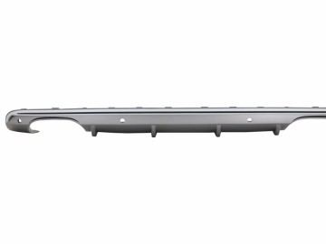 Rear Bumper Spoiler Valance Diffuser Double Outlet suitable for AUDI Q5 8R Facelift (2009-2016) S-Line Bumper