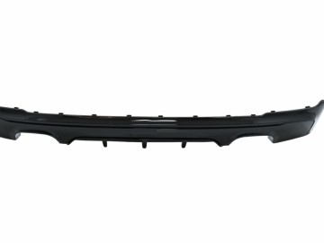 Rear Bumper Spoiler Valance Diffuser Double Outlet suitable for BMW 2 Series F22/F23 (2013-) M Performance Design Brilliant Black Edition