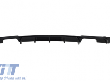 Rear Bumper Spoiler Valance Diffuser Double Outlet suitable for BMW 3 Series F30 F31 2011-up Limo Touring M Performance Design Brilliant Black Edition