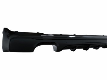 Rear Bumper Spoiler Valance Diffuser Double Outlet suitable for BMW 2 Series F22/F23 (2013-) M Performance Design Brilliant Black Edition