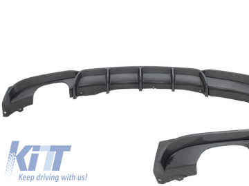 Rear Bumper Spoiler Valance Diffuser Carbon suitable for BMW 3 Series F30 F31 (2011-up) M-Performance Design Left Outlet