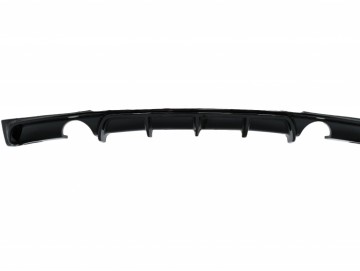 Rear Bumper Spoiler Valance Diffuser Double Outlet Single Exhaust suitable for BMW 3 Series F30 F31 (2011-2019) M Performance Design Piano Black