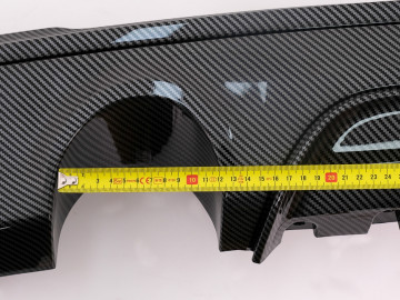 Rear Bumper Spoiler Valance Diffuser Double Outlet for Single Exhaust suitable for BMW 2 Series F22 F23 (2013-) Carbon Look