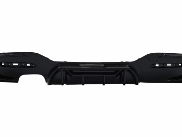 Rear Bumper Spoiler Valance Diffuser Left Double Outlet suitable for BMW 1 Series F20 F21 LCI (2015-2019) Piano Black Competition Design