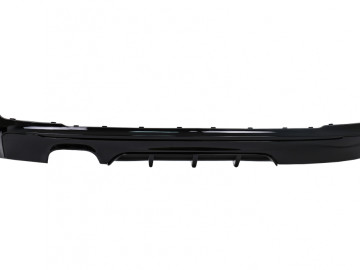 Rear Bumper Spoiler Valance Diffuser Left Outlet for Twin Exhaust suitable for BMW 2 Series F22 F23 (2013-) Shiny Black