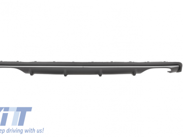 Rear Bumper Valance Air Diffuser suitable for AUDI A3 8V Sedan (2012-2015) S3 Design With Double Outlet Exhaust Tips