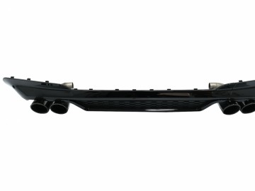 Rear Bumper Valance Diffuser Double Outlet with Exhaust Tips suitable for BMW X3 G01 (2018-up) M Design Piano Black