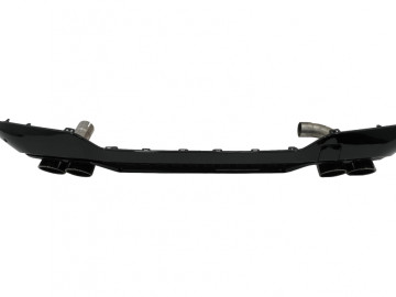 Rear Bumper Valance Diffuser Double Outlet with Exhaust Tips suitable for BMW X3 G01 LCI M-Sport (2021-up) Piano Black