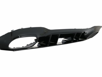 Rear Bumper Valance Diffuser suitable for Mercedes A-Class W177 Hatchback (2018-Up) Black Exhaust