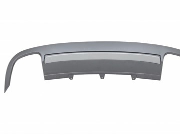 Rear Bumper Valance Diffuser suitable for AUDI A5 8T 4D Sportback S-Line Non Facelift (2007-2011) with Exhaust Muffler Tips