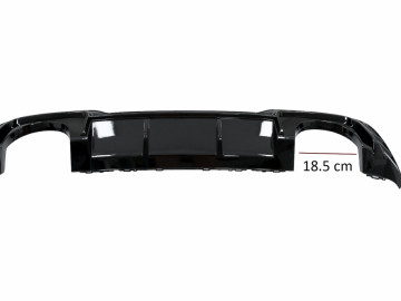 Rear Bumper Valance Diffuser suitable for Audi A3 8V Facelift (2016-2019) Hatchback Sportback RS3 Design only S-line Bumper Piano Black