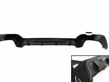 Rear Bumper Valance Diffuser suitable for BMW 3 Series G20 G28 Sedan G21 Touring (2019-up) M340i M Look Carbon Inserion