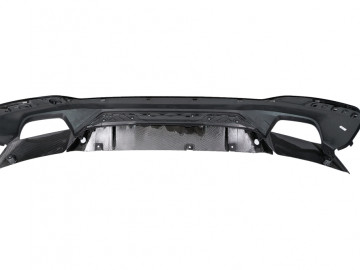 Rear Bumper Valance Diffuser suitable for BMW 5 Series G30 G38 G31 (2016-2019) 540 M Design Black & Carbon Look