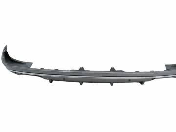 Rear Bumper Valance Diffuser with Exhaust Muffler Tips suitable for Audi Q5 8R (2009-2016) Platinum Grey Chrome