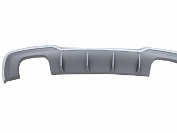 Rear Bumper Valance Diffuser with Exhaust System suitable for A3 8V Facelift Hatchback / Sportback (2016-2019) S-Line Bumper S3 Design