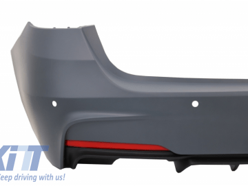 Rear Bumper suitable for BMW 3 Series F31 Touring Non LCI & LCI (2011-2018) M-Performance Design Double Single Outlet