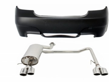 Rear Bumper suitable for BMW 5 Series E60 (2003-2010) with Complete Exhaust System Twin Double Quad M5 Design