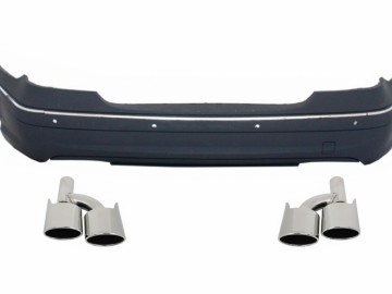 Rear Bumper suitable for Mercedes E-Class W211 (2002-2009) with Exhaust Muffler Tips